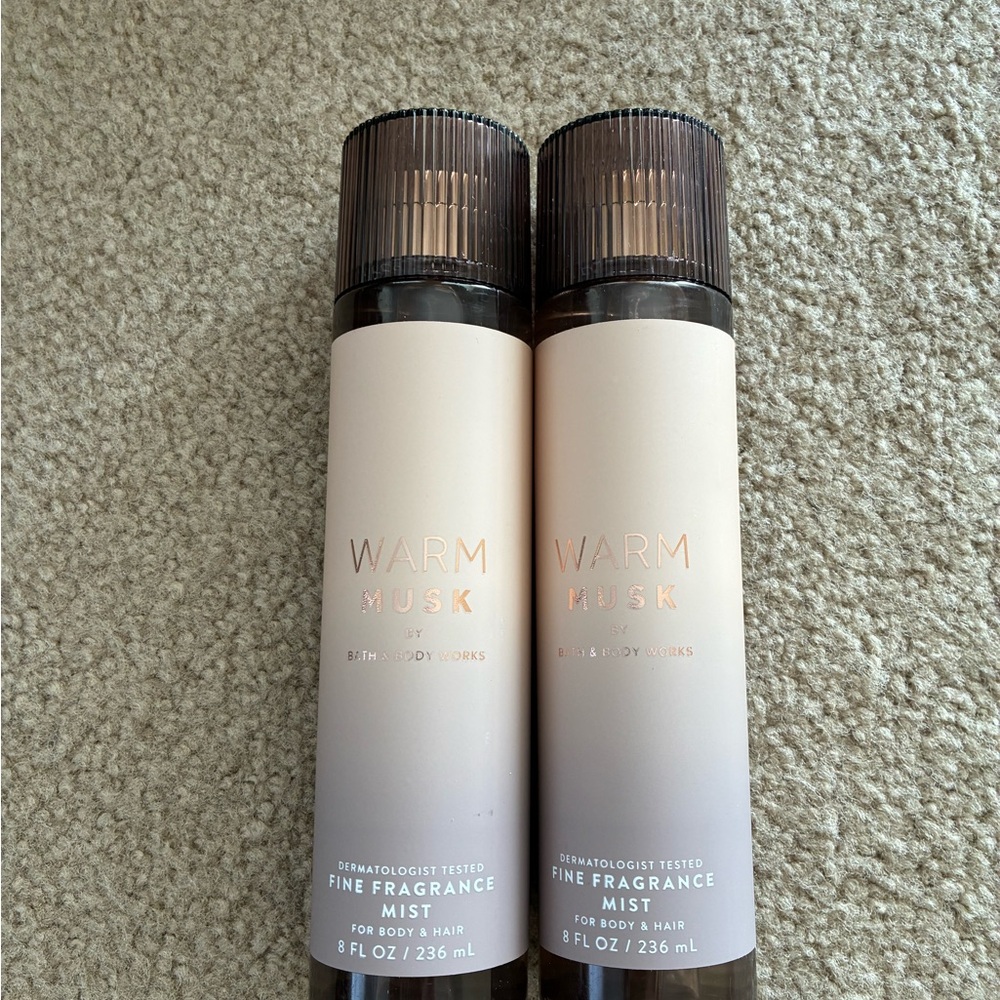 Bath & Body Works Warm Musk Fragrance Mist - Cream and Brown